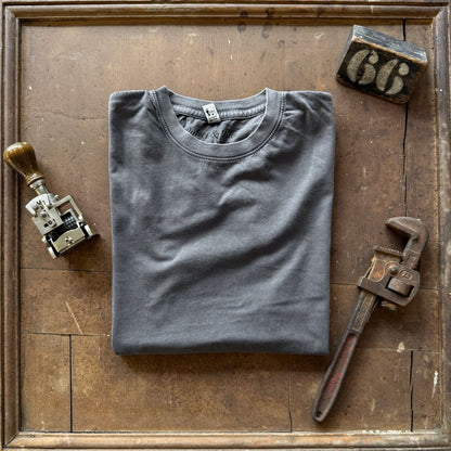 Heritage Signature T-Shirt - washed grey - Pulver & Blei