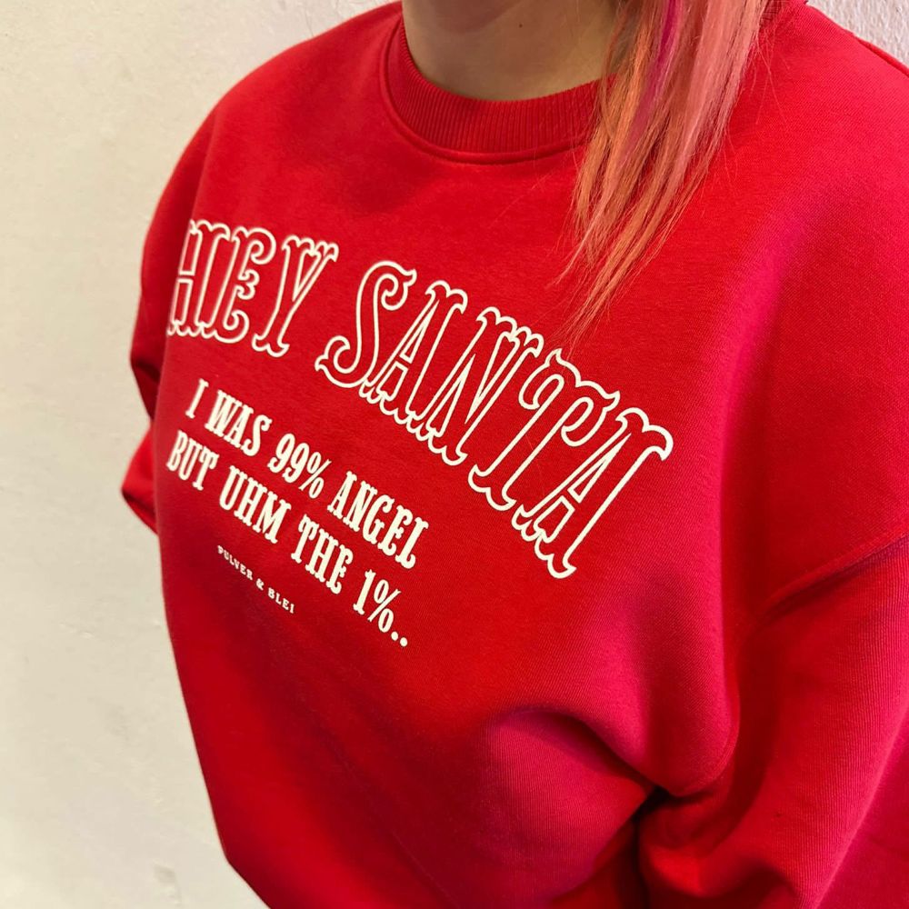 Hey Santa - Christmas Oversize Sweater - Pulver & Blei
