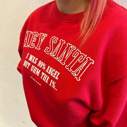 Hey Santa - Christmas Oversize Sweater - Pulver & Blei