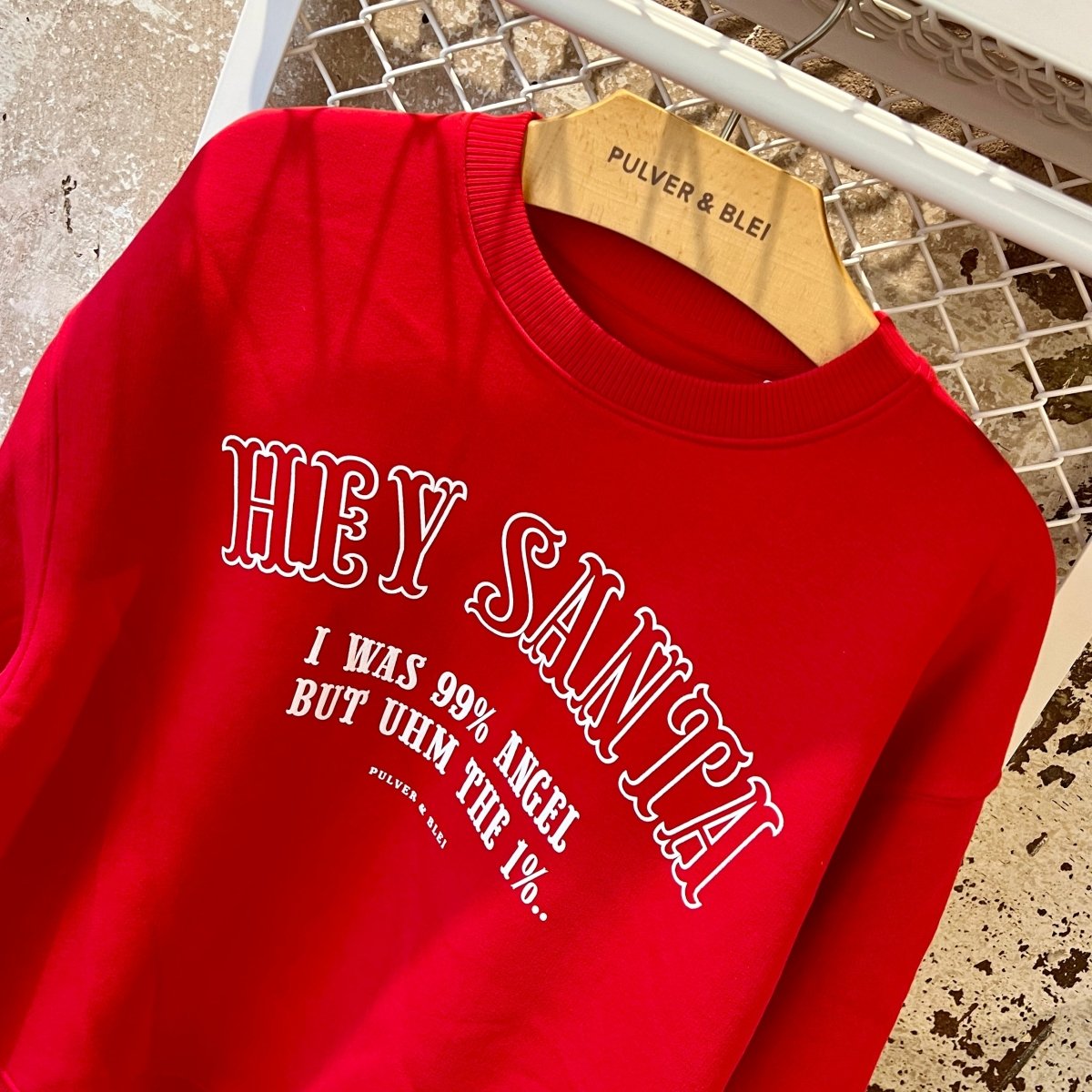 Hey Santa - Christmas Oversize Sweater - Pulver & Blei