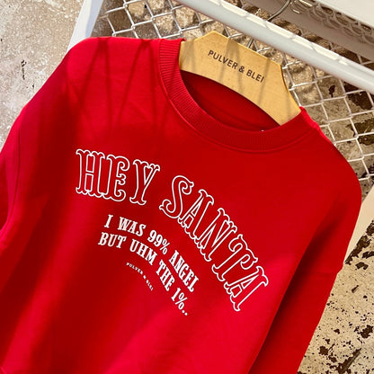 Hey Santa - Christmas Oversize Sweater - Pulver & Blei