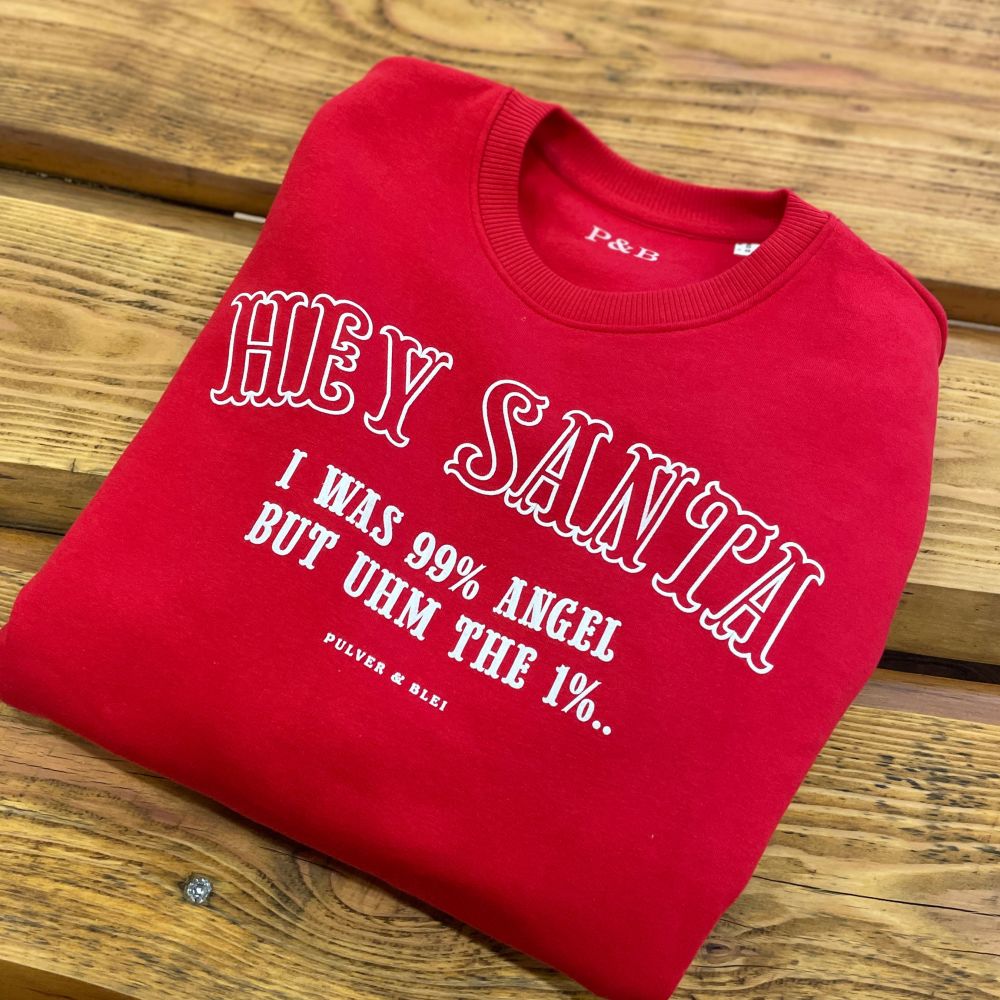 Hey Santa - Christmas Oversize Sweater - Pulver & Blei