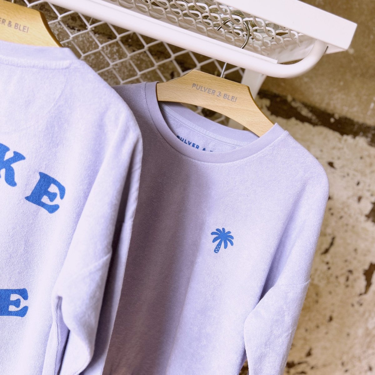 I like it here - Lavendel Frottee Sweater - Pulver & Blei