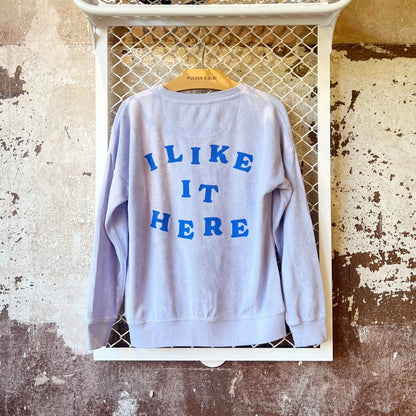 I like it here - Lavendel Frottee Sweater - Pulver & Blei