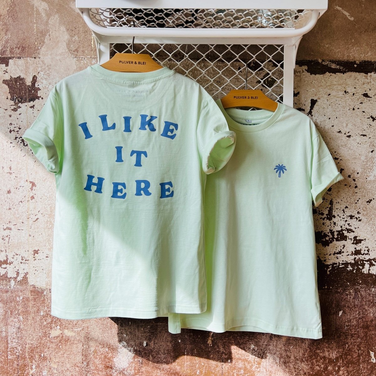 I Like it here - Mint Oversize Tee - Pulver & Blei