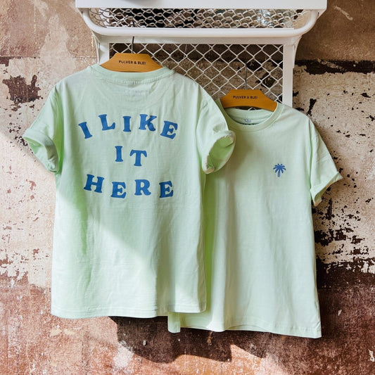 I Like it here - Mint Oversize Tee - Pulver & Blei
