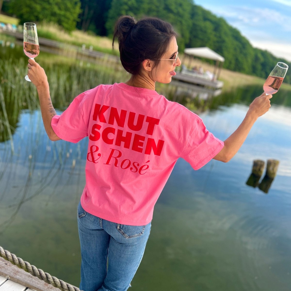 Knutschen & Rosé - Oversize T-Shirt Rosa - Pulver & Blei