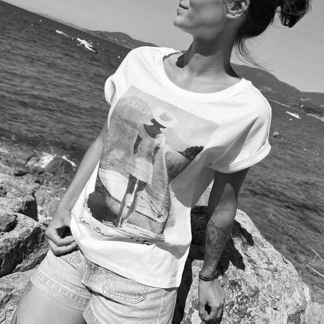 La Bella Vita - T-Shirt weiss - Pulver & Blei