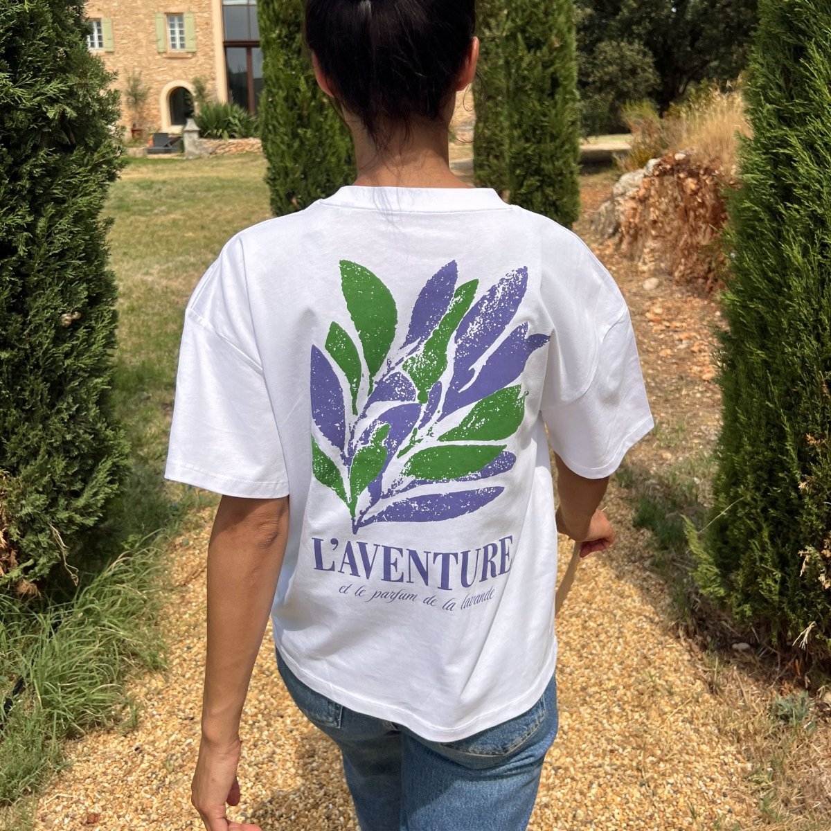 L'aventure Lavande - Oversize T-Shirt - Pulver & Blei