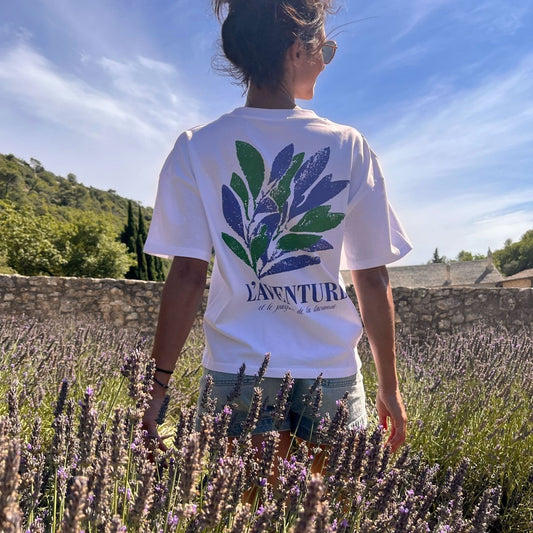 L'aventure Lavande - Oversize T-Shirt - Pulver & Blei