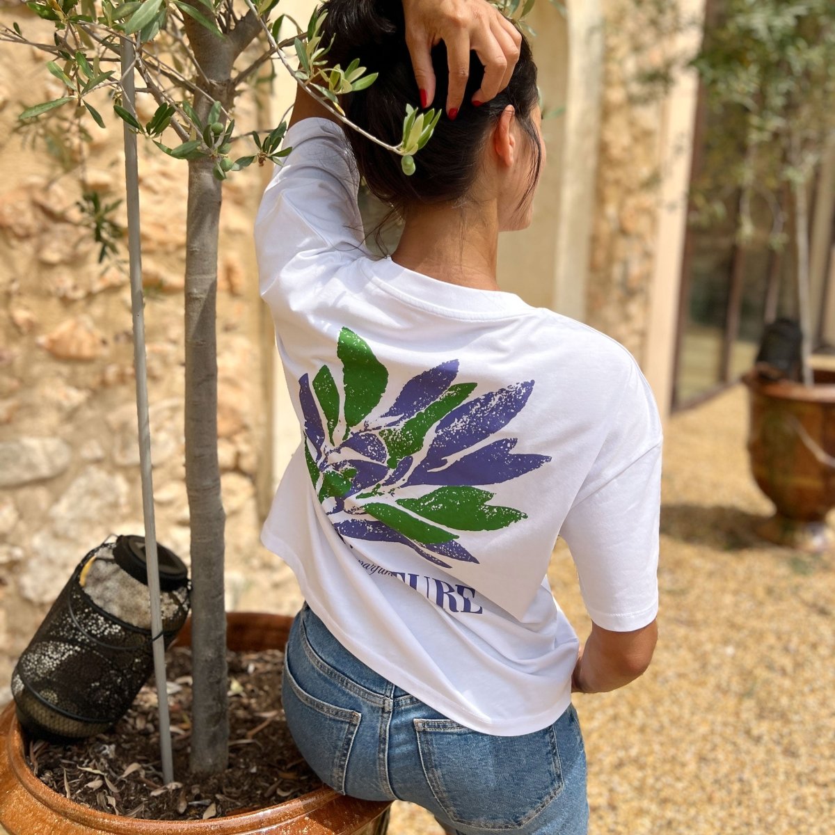 L'aventure Lavande - Oversize T-Shirt - Pulver & Blei