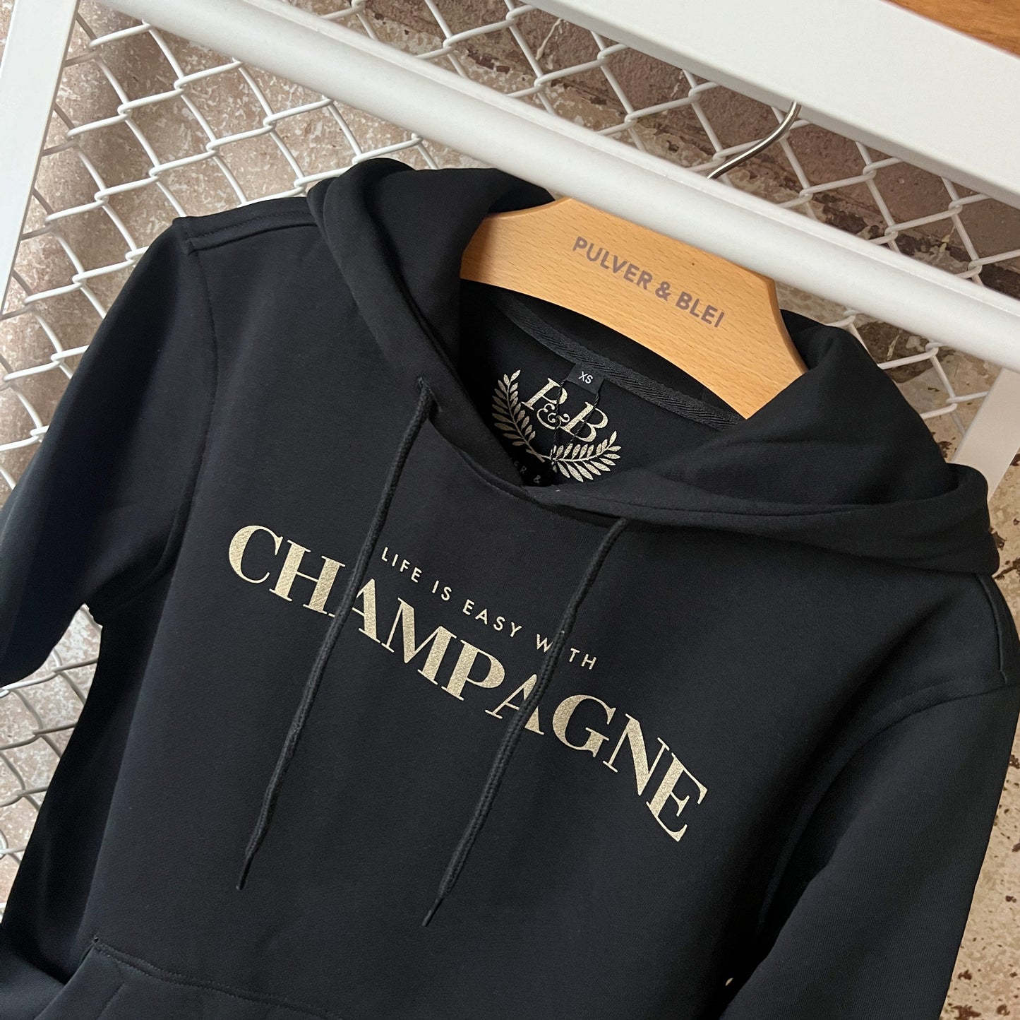 Champagne Gold Edition Hoodie Black