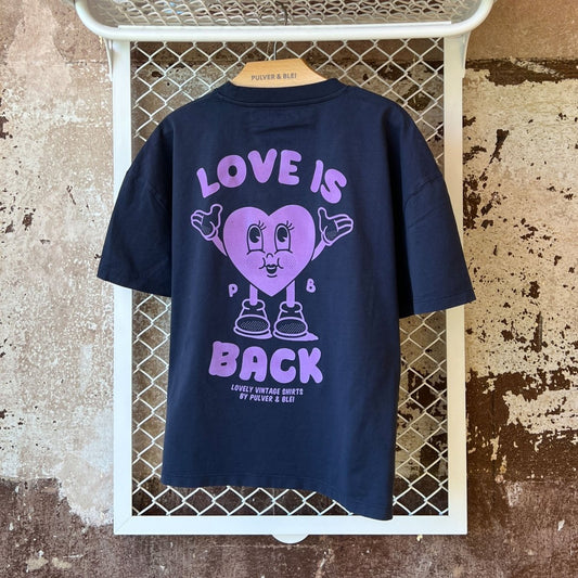 Love is Back - Womans Oversize Washed Navy - Pulver & Blei