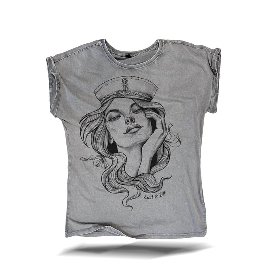 Kapitänin T-Shirt Lust & Zeit Vintage Grey