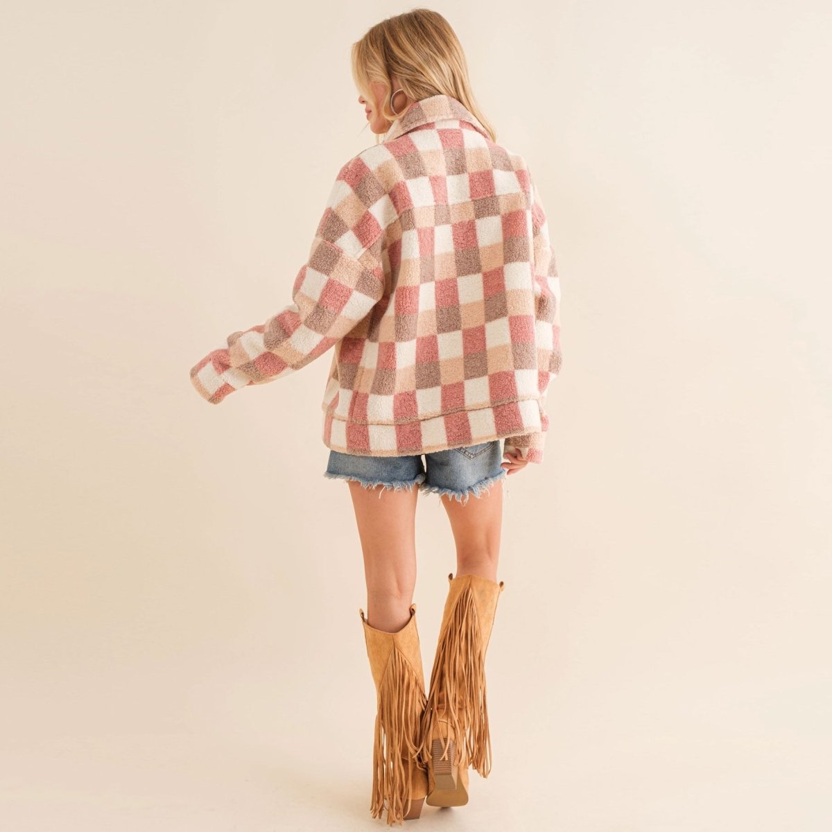 Melrose Rodeo Teddy Jacket - Pulver & Blei