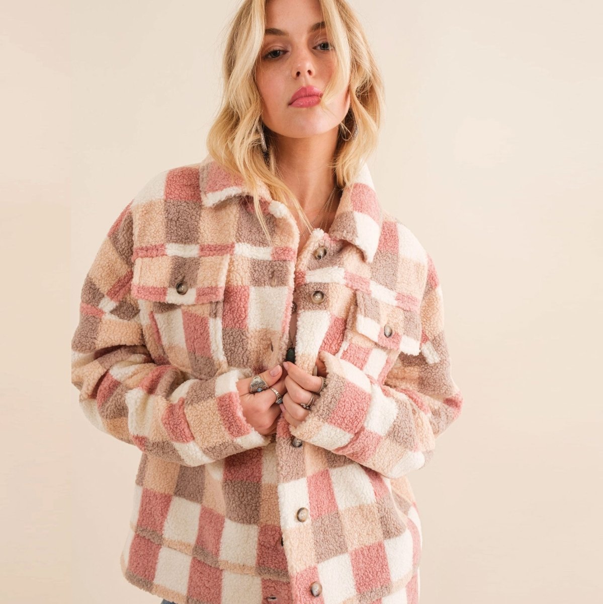 Melrose Rodeo Teddy Jacket - Pulver & Blei