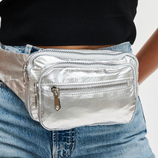 Mini Gürteltasche silber - Pulver & Blei