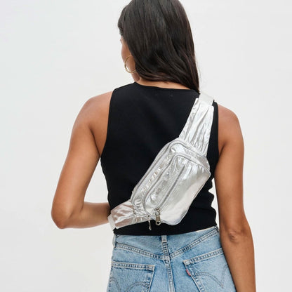 Mini Gürteltasche silber - Pulver & Blei