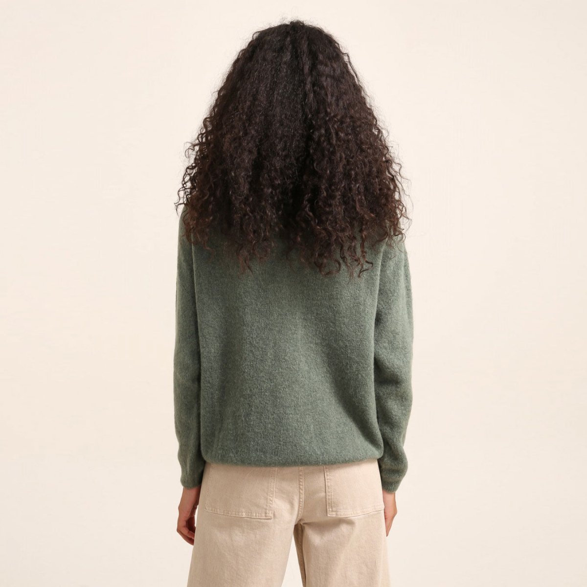 Moss Green Alpaca Cardigan - Pulver & Blei