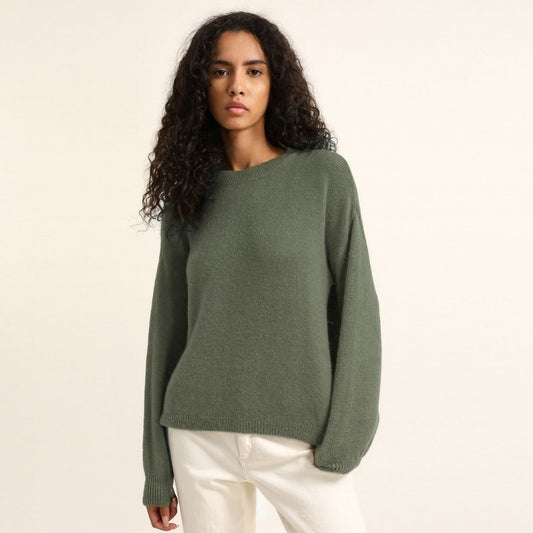 Moss Green Alpaca Pullover - Pulver & Blei