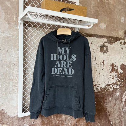 My Idols are Dead - Washed Black Hoodie - Pulver & Blei