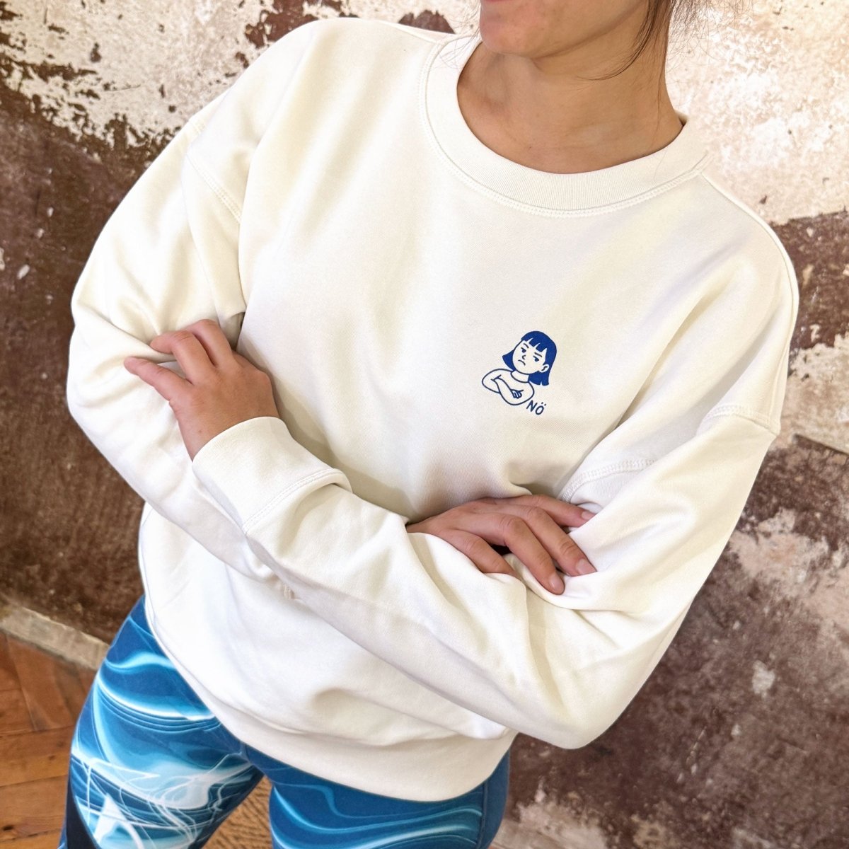 NÖ - Loose Fit Sweater Creme - Pulver & Blei