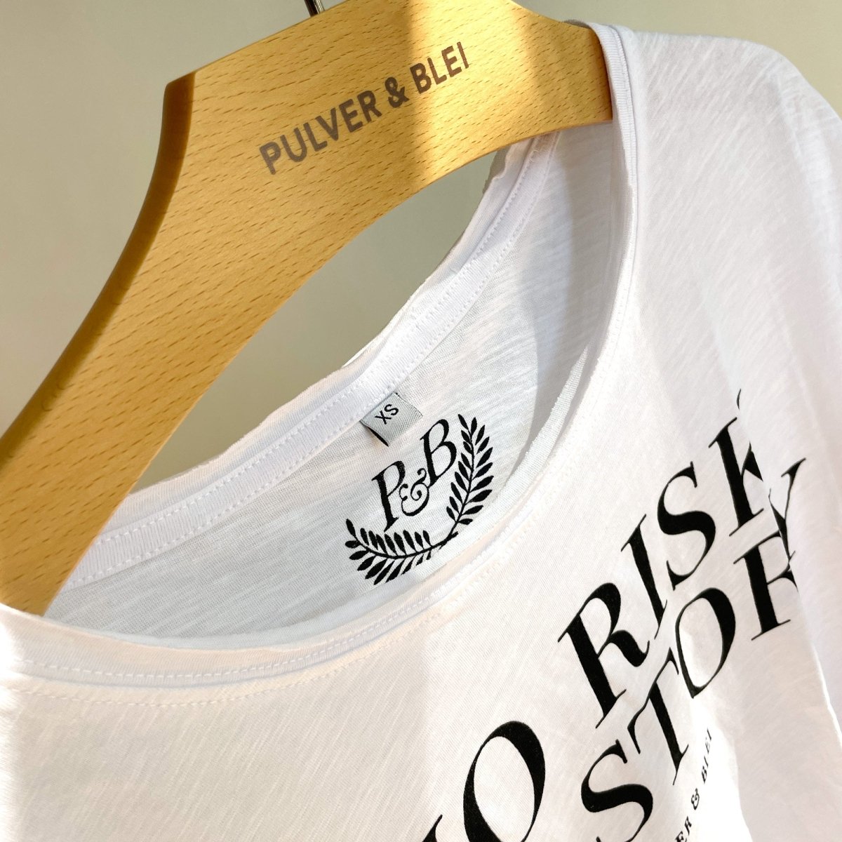 No Risk No Story - White Fashion Tee - Pulver & Blei