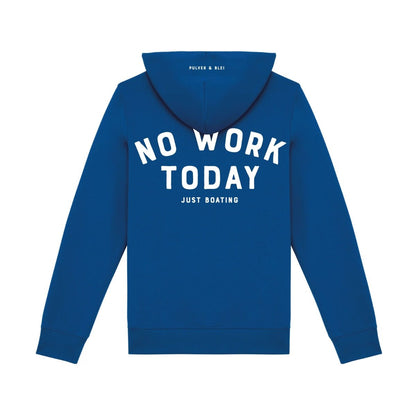 No Work - Just Boating Kapuzenjacke Sea Blue - Pulver & Blei
