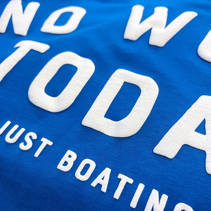 No Work - Just Boating - T-Shirt Azur Blau - Pulver & Blei