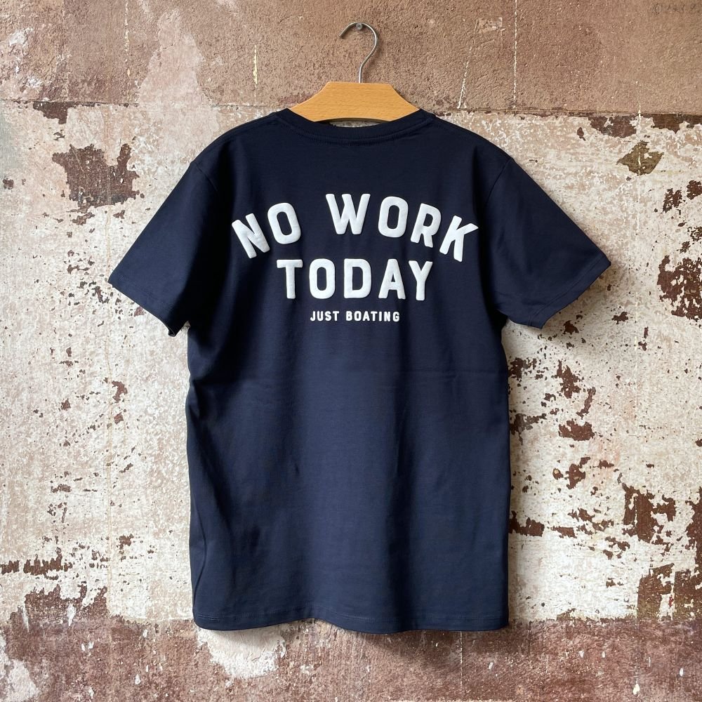 No Work - Just Boating - T-Shirt Navy - Neue Farbe - Pulver & Blei