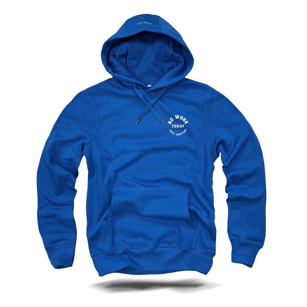 No Work Today - Hoodie Bright Blue New - Pulver & Blei