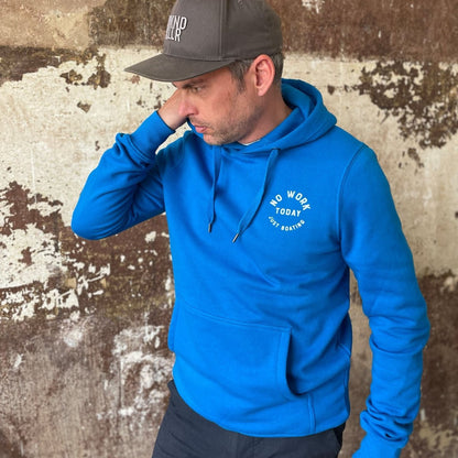 No Work Today - Hoodie Bright Blue New - Pulver & Blei