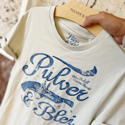 Old Gun Offwhite T-Shirt - Pulver & Blei