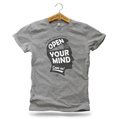 Open Your Mind Dude - T-Shirt grau - Pulver & Blei