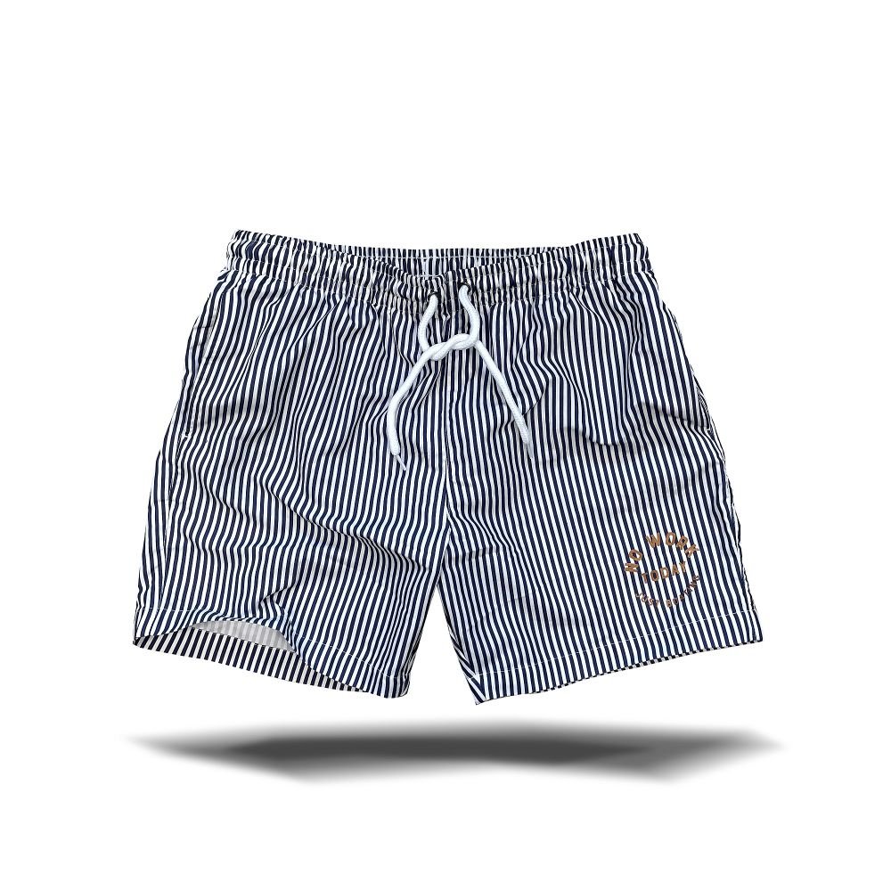 Paradise Bay Swim Short - Badehose Stripe - Pulver & Blei