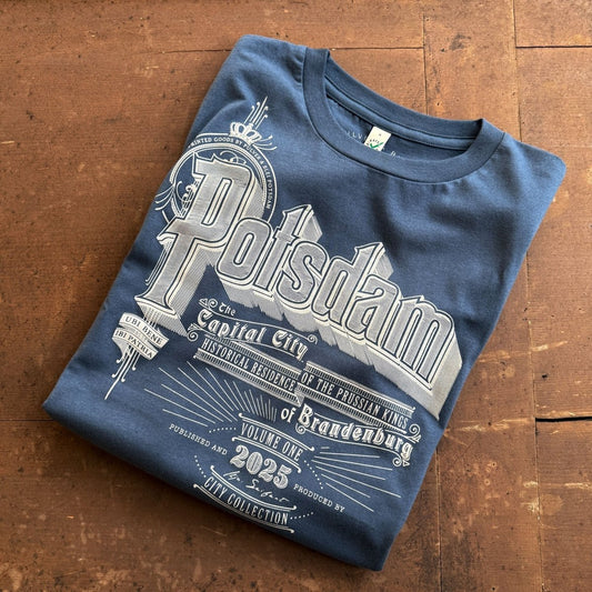 Potsdam Hommage - T-Shirt Denimblau - Pulver & Blei