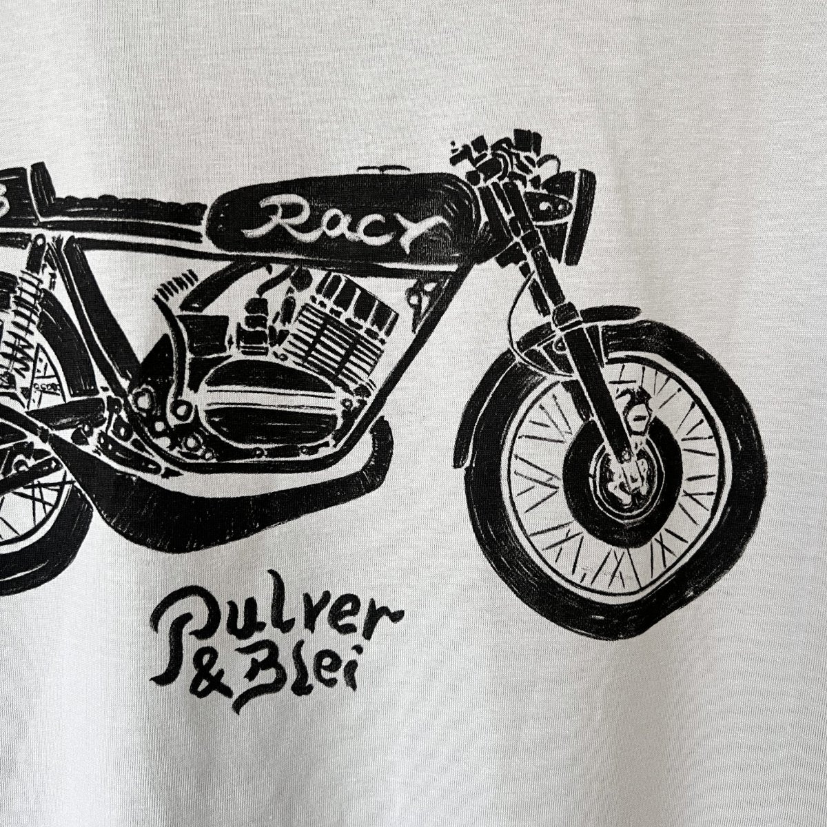 Racy 63 - Café Racer T-Shirt grau - Pulver & Blei