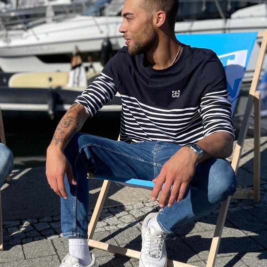 Riviera D’Azur Longsleeve navy - Pulver & Blei