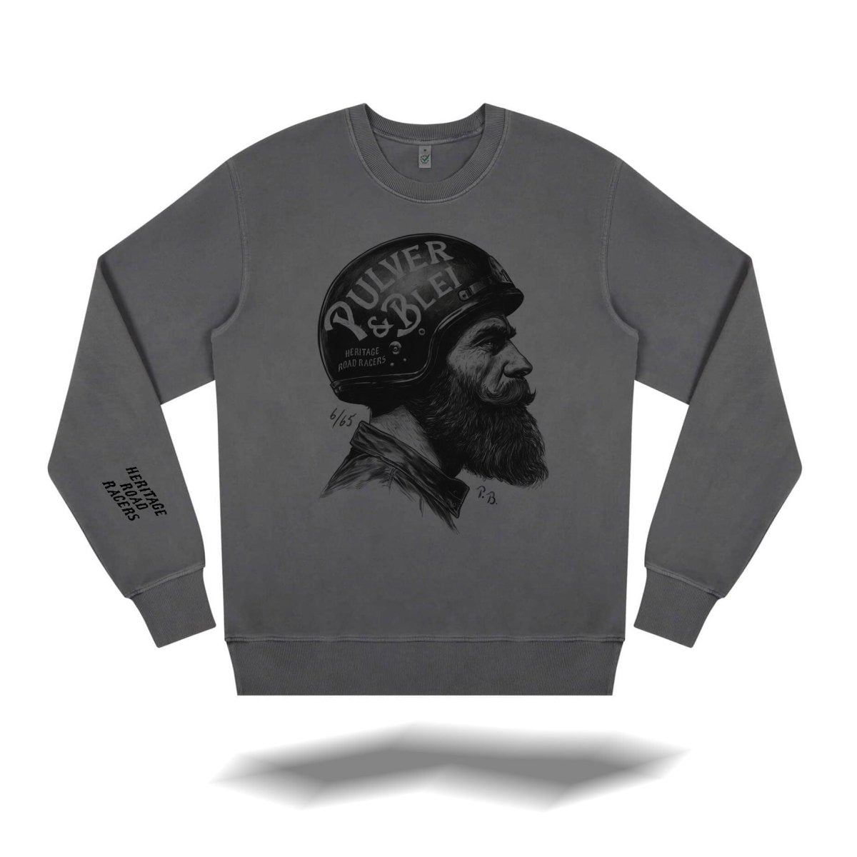 Road Racers - Washed Grey Sweatshirt - Pulver & Blei