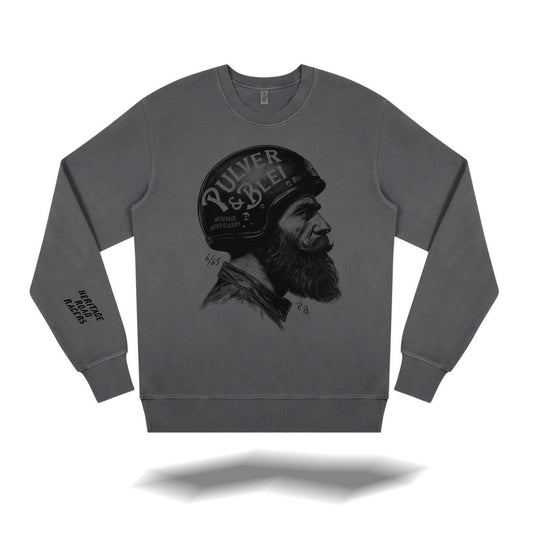 Road Racers - Washed Grey Sweatshirt - Pulver & Blei