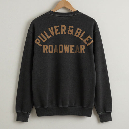 Roadwear Sweatshirt Washed Black - Pulver & Blei