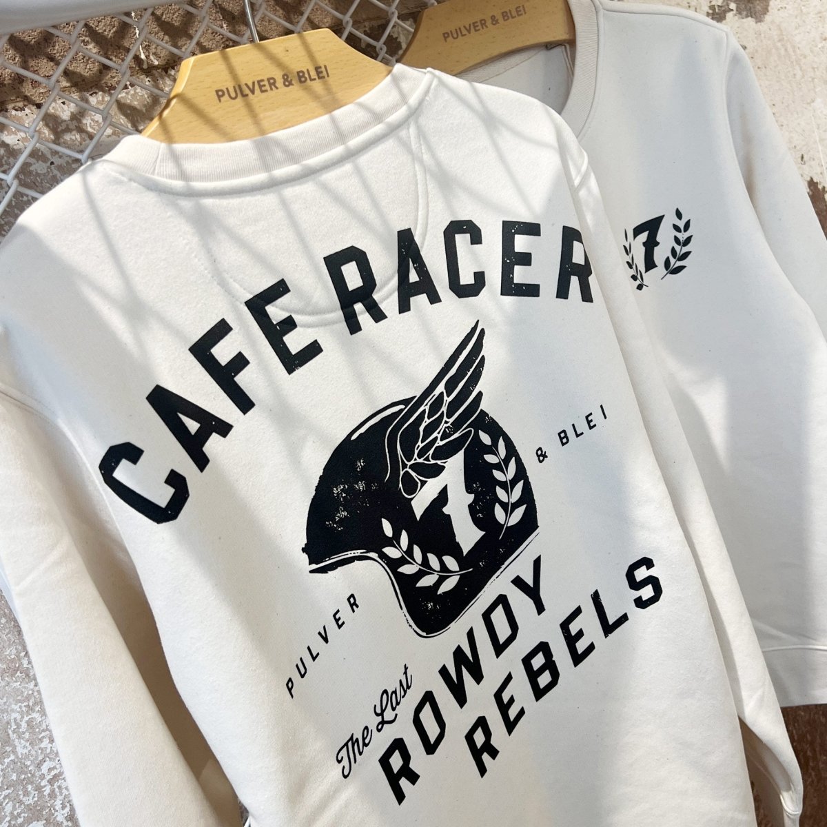 Rowdy Rebells Cafe Racer - Sweatshirt Raw - Pulver & Blei