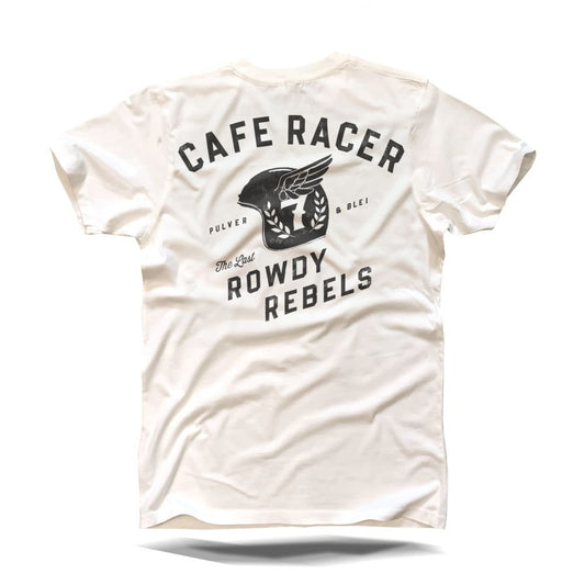 Rowdy Rebels Cafe Racer - T-Shirt Offwhite - Pulver & Blei