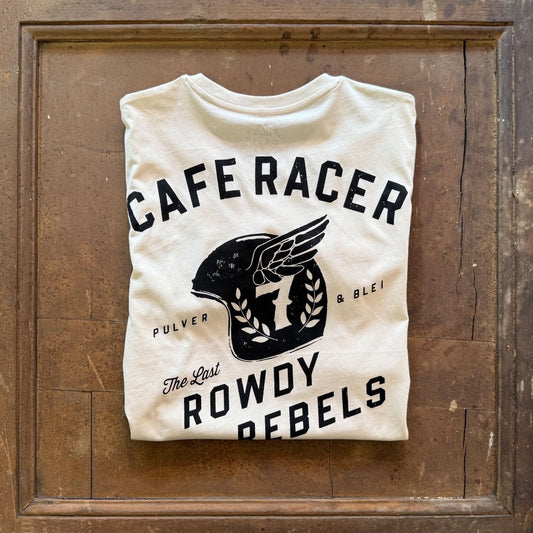 Rowdy Rebels Cafe Racer - T-Shirt Raw Natural - Pulver & Blei