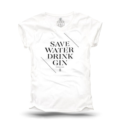 Save water drink gin - Woman white