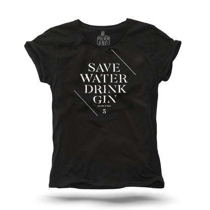 Save water drink gin - Woman black - Pulver & Blei