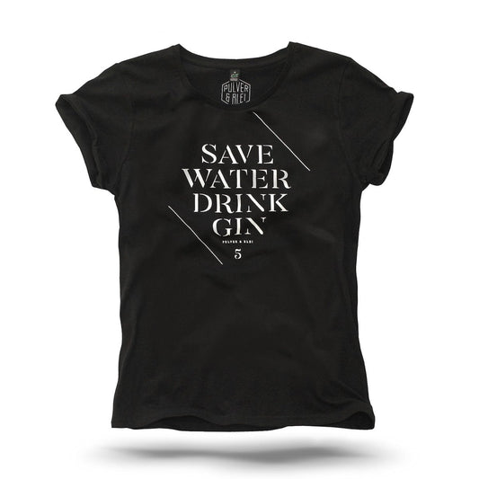 Save water drink gin - Woman black - Pulver & Blei