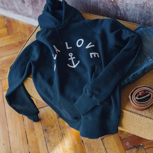 Sea Love Unisex Hoodie navy - Pulver & Blei