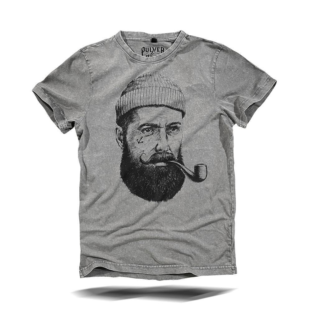 Seemann Vintage T-Shirt grau - Pulver & Blei