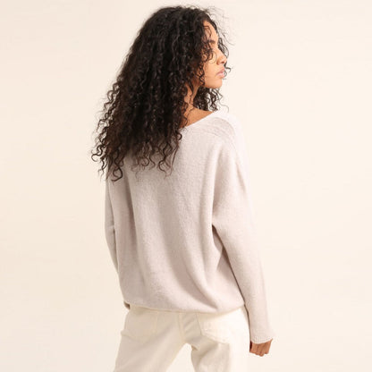 Soft Stone Alpaca Cardigan - Pulver & Blei